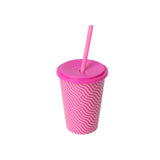 Customized Pattern Plastic Cups With Straw