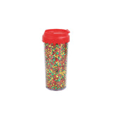 16oz Plastic Glitter Coffee Tumbler