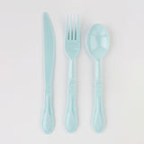 20 Ct Disposable Plastic Forks And Spoon Food Grade Knife Set