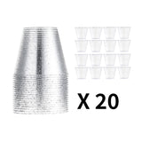 20Pc Silver Glitter Plastic Cups