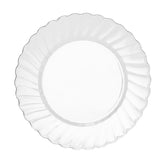 10pc 7.5 Inch Plastic Transparent Lace Plate