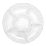 Plastic Round Compartment 6 Divided Tray