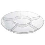 Plastic Round Compartment 6 Divided Tray