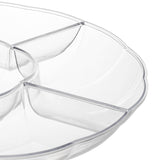 Plastic Round Compartment 6 Divided Tray