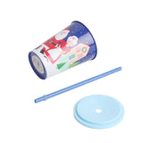 Santa Claus Plastic Cup with Lid and Straw