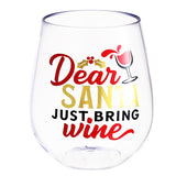 Christmas Plastic Wine Glasses Cup（Custom Printing）