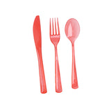 24pc Plastic Knives Forks and Spoons Tableware set