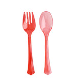 2pc Plastic Fork Spoon Cutlery For Party And Home Use