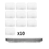 Customizable 10pc Plastic Square Tray Plate Set