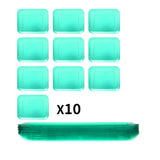 Customizable 10pc Plastic Square Tray Plate Set