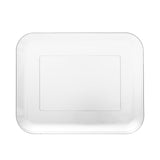 Customizable 10pc Plastic Square Tray Plate Set