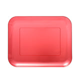 Customizable 10pc Plastic Square Tray Plate Set