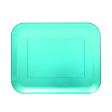 Customizable 10pc Plastic Square Tray Plate Set