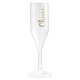 4 Pack Bronzing Plastic Champagne Flutes Cups