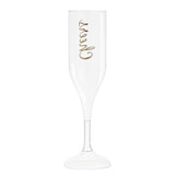 4 Pack Bronzing Plastic Champagne Flutes Cups