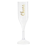 4 Pack Bronzing Plastic Champagne Flutes Cups