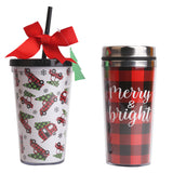 Plastic Coffee Cups Tumbler With Lid And Straw Gift Sets