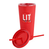 Christmas Theme 22oz Studded Tumbler With Lid And Straw