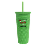 Christmas Theme 22oz Studded Tumbler With Lid And Straw