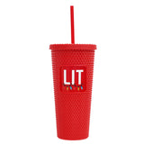 Christmas Theme 22oz Studded Tumbler With Lid And Straw