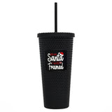 Christmas Theme 22oz Studded Tumbler With Lid And Straw